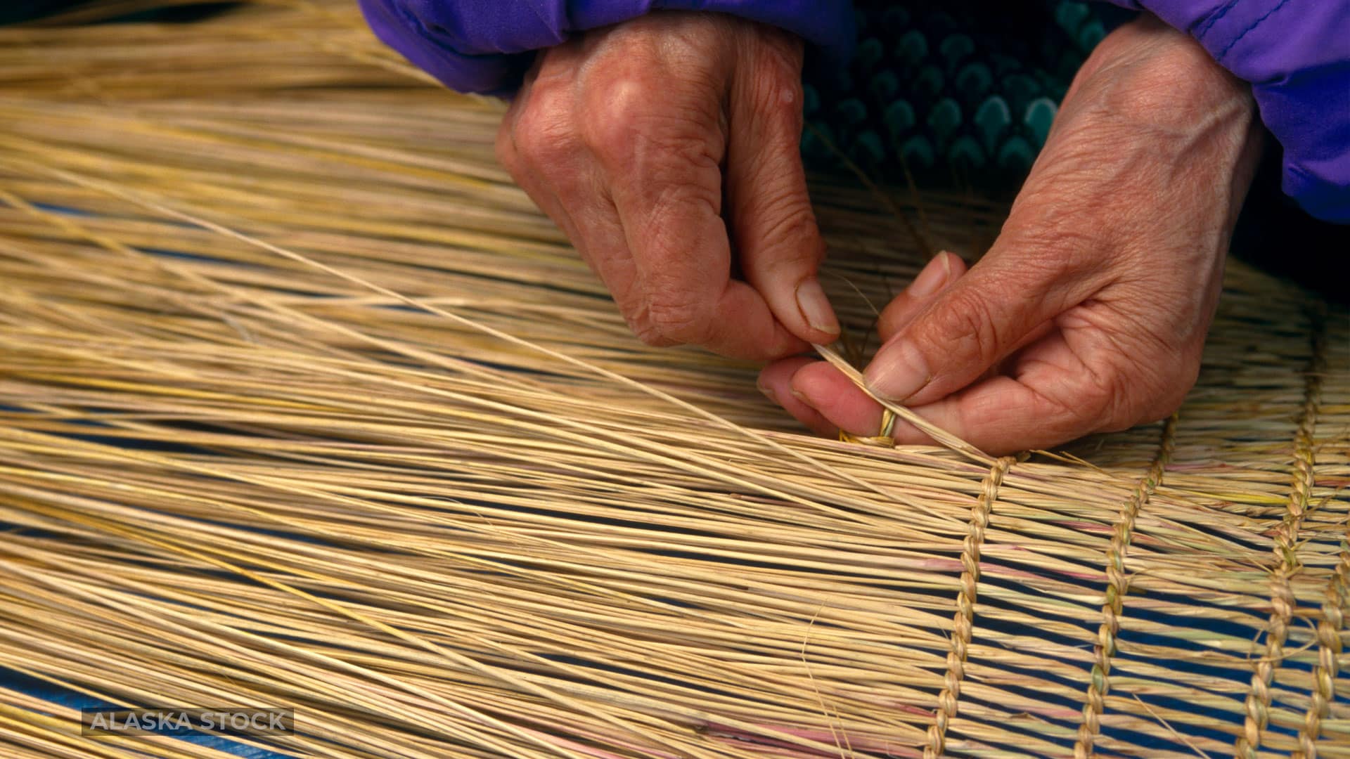 Woman weaving